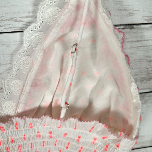 Free People Love Letter Pink White Heart Valentine’s Day Tank M NWT $128 - Picture 9 of 10